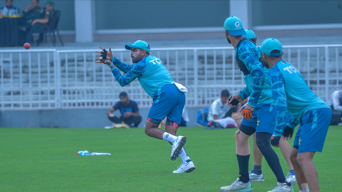 Pakistan national cricket team players during the practice session ahead of the Bangladesh Test. - Photo: X | Pakistan Cricket